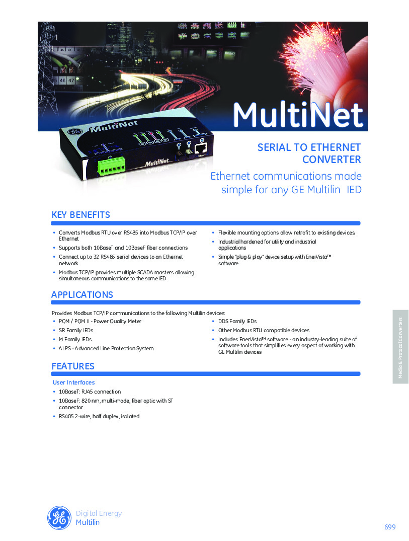 First Page Image of MULTINET-FE MULTINET-FE Brochure.pdf